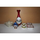 Varios Porcelain Including Limoges , Pair Of Jewelly Box