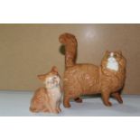 Two Royal Doulton Cats