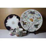 A Lot Of Various Porcelain ( 4 ) Including Royal Worcester Large Plate, Coalport Plate, Royal Crown