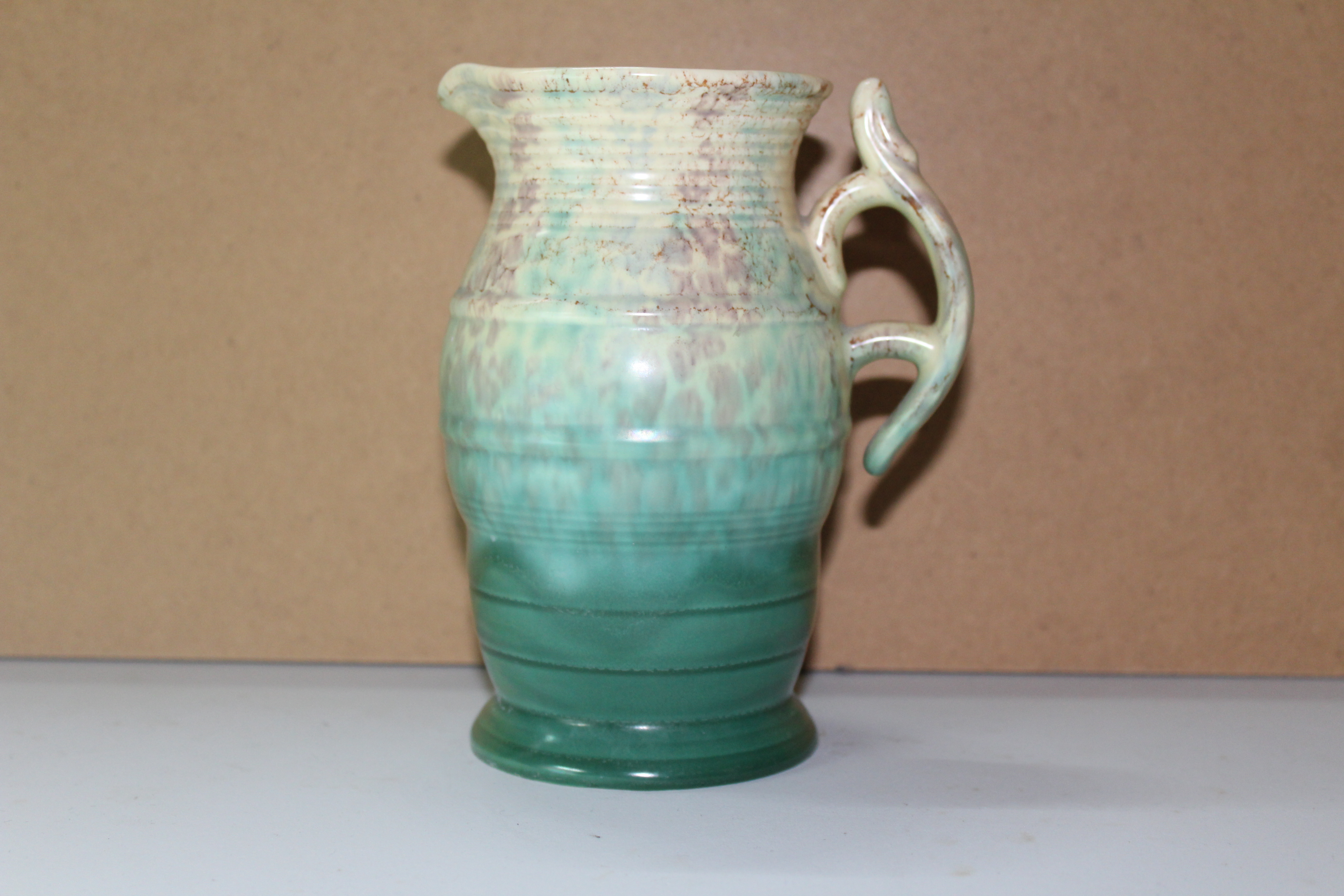  Beswick Art Deco Jug Green Yellow 478