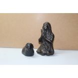 A Heredities Bronze Effect Girl and Kittens Figurine And A Shetland Workshop Gallery Figurine