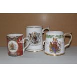 Three Mugs Spode, Royal Grafton, Royal Worcester