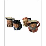 Royal Doulton Toby Jug Henry VIII, Lobster Man , Bootmaker, Falstaff