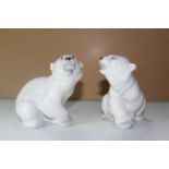 Pair of Lomonosov Porcelain Polar Bear