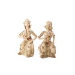 A TERRACOTTA LORO BLONYO COUPLE