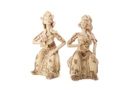 A TERRACOTTA LORO BLONYO COUPLE