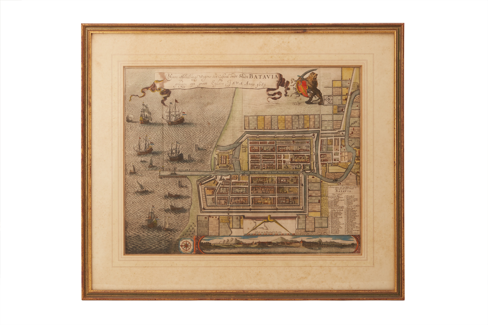 AN ANTIQUE PLAN OF THE CITY OF BATAVIA, (circa 1690)