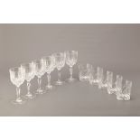 A GROUP OF TUMBLERS & WINE GLASSES