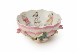 AN 'EIGHT IMMORTALS' PORCELAIN LOTUS BOWL