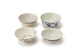 FOUR PORCELAIN TEABOWLS