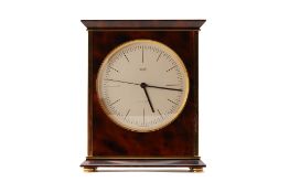 AN HERMES LACQUERED AND GILT TABLE CLOCK