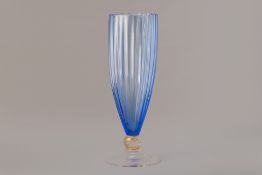 A HANDBLOWN ITALIAN GLASS VASE