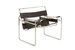 A MARCEL BREUER WASSILY/B3 STYLE ARMCHAIR