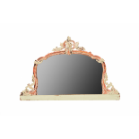 AN ANTIQUE PAINTED FRENCH MIRROR