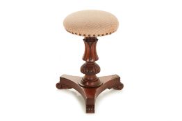 AN ANTIQUE ENGLISH ROSEWOOD PIANO STOOL