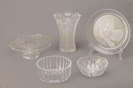 A GROUP OF GLASSWARE