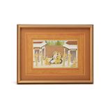 AN ANTIQUE INDIAN MUGHAL MINIATURE PAINTING