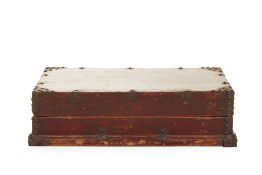 A VINTAGE WOODEN BOX