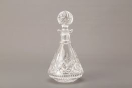 A CRYSTAL CUT GLASS DECANTER