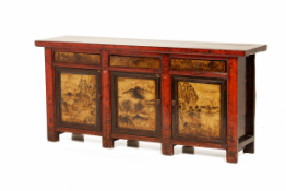 A PAINTED CHINESE SIDEBOARD