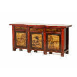 A PAINTED CHINESE SIDEBOARD