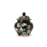 A FAMILLE NOIRE PORCELAIN JAR AND COVER