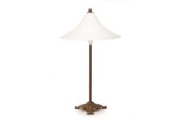 A BRASS TABLE LAMP