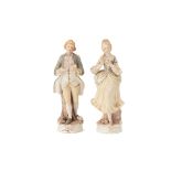 TWO EUROPEAN BISCUIT PORCELAIN FIGURES