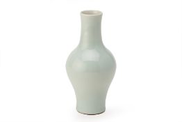 A SMALL CLAIR DE LUNE GLAZED BALUSTER VASE