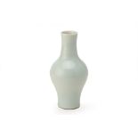 A SMALL CLAIR DE LUNE GLAZED BALUSTER VASE