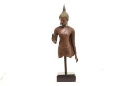 A THAI BRONZE SUKHOTAI STYLE BUDDHA TORSO