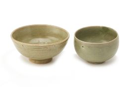 TWO CELADON GLAZED BOWLS