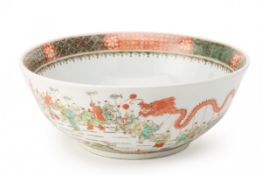 A LARGE 'HUNDRED BOYS' PORCELAIN BOWL