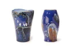 TWO CONTEMPORARY PORCELAIN VASES