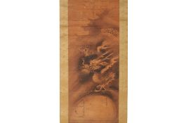 A JAPANESE HANGING SCROLL (KAKEJIKU) - DRAGON (2)