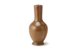 A TEADUST GLAZED CONJOINED BOTTLE VASE