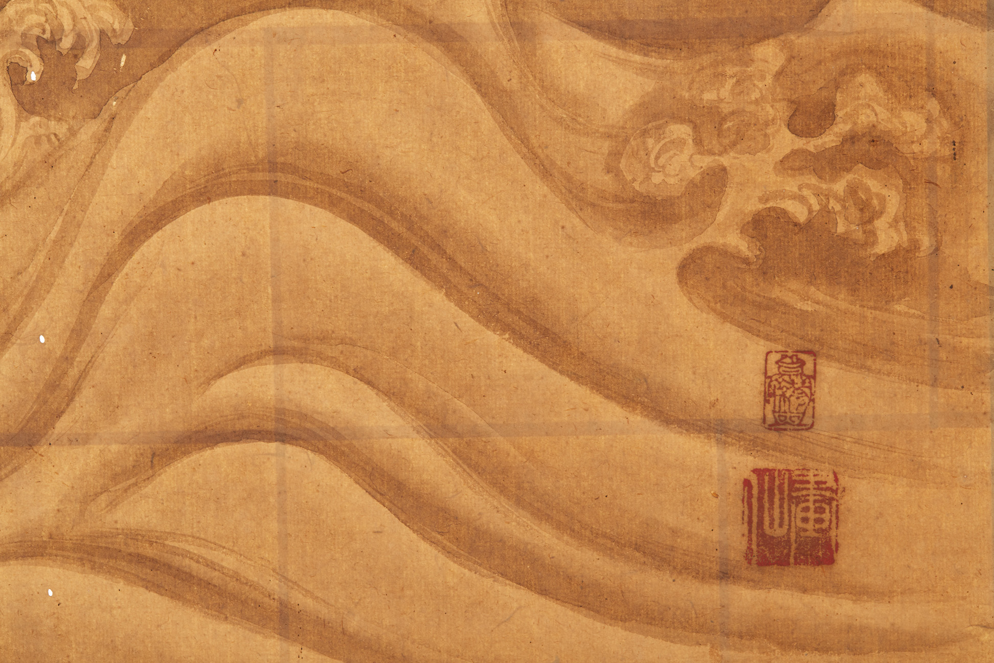 A JAPANESE HANGING SCROLL (KAKEJIKU) - DRAGON & WAVES - Image 4 of 4