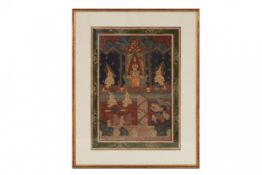 AN ANTIQUE THAI BUDDHIST ILLUSTRATION