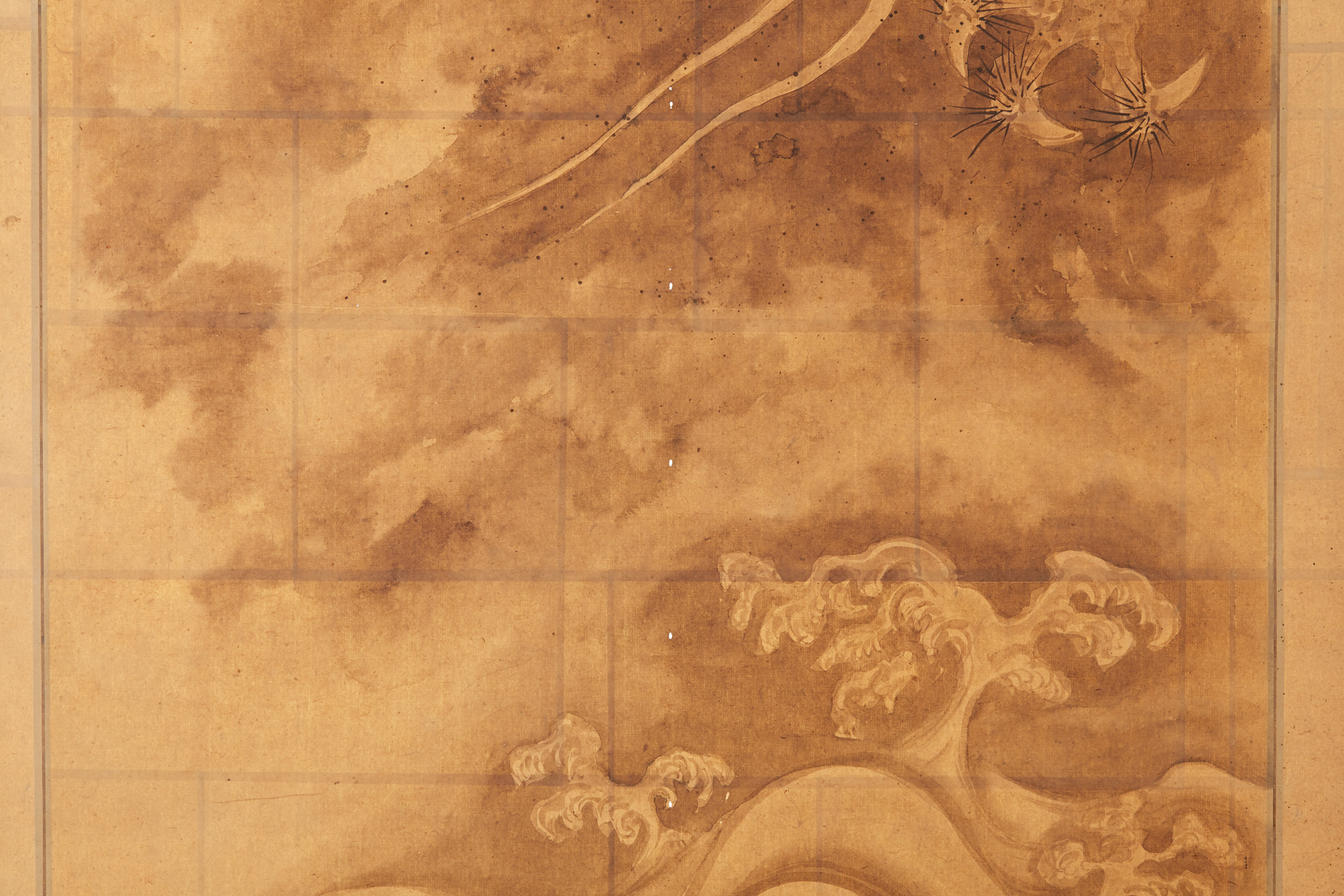 A JAPANESE HANGING SCROLL (KAKEJIKU) - DRAGON & WAVES - Image 3 of 4