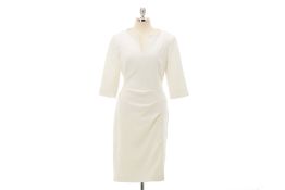 AN L.K. BENNETT DR KIEL CREAM SHIFT DRESS