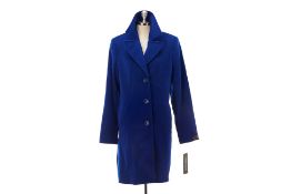 A KRISTEN BLAKE ROYAL BLUE WOOL COAT