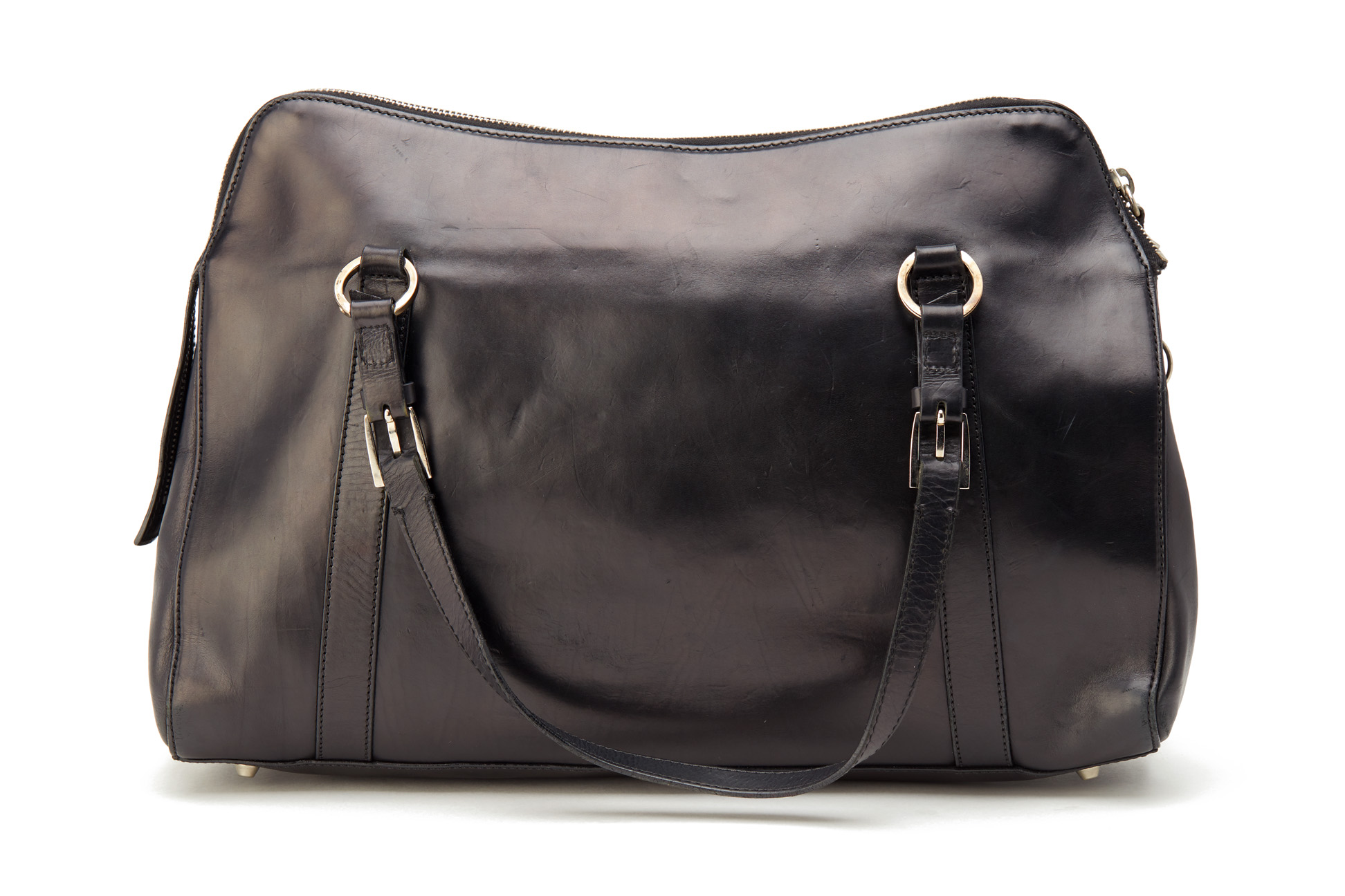 A CHRISTIAN DIOR BLACK LEATHER 'HARDCORE' HANDBAG - Image 4 of 5