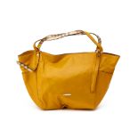 A BURBERRY 'CANTERBURY' YELLOW TOTE BAG