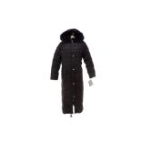 A LARRY LEVINE BLACK QUILTED COAT
