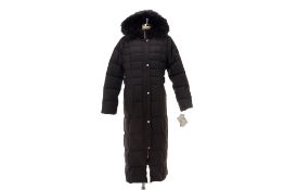 A LARRY LEVINE BLACK QUILTED COAT