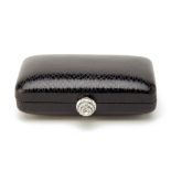 A BEBE SNAKESKIN SMALL BLACK CLUTCH