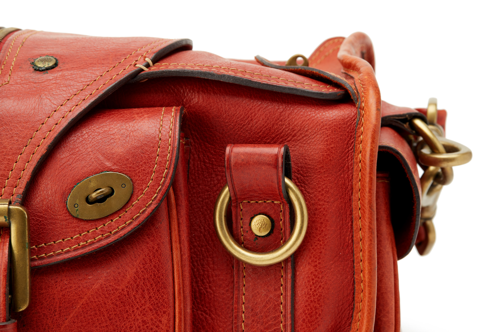 A MULBERRY OX BLOOD RED HANDBAG - Image 2 of 5