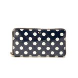 A KATE SPADE BLACK & WHITE POLKA DOT PURSE