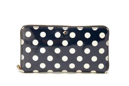 A KATE SPADE BLACK & WHITE POLKA DOT PURSE