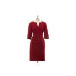 AN L.K. BENNETT DR KIEL CLARET SHIFT DRESS